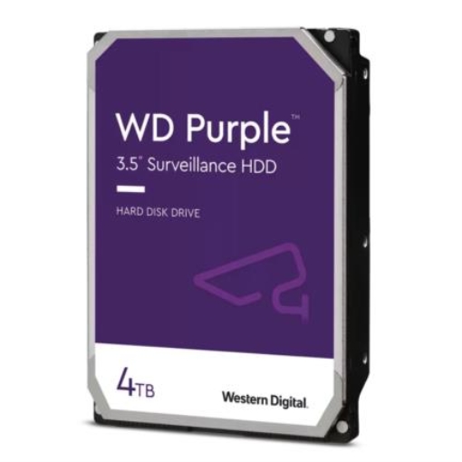 Imagen de Disco duro Western Digital Purple 4TB SATA 256Mbs 3.5" 64 GB 1-8 Bahías 5400RPM Videovigilancia
