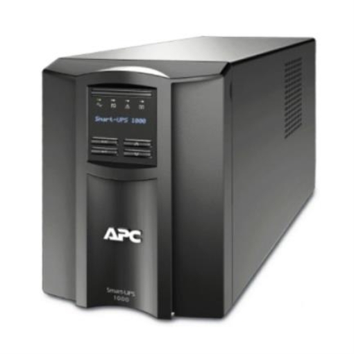 Imagen de UPS APC 1000VA/700WA Pantalla LCD 120V Conexión Inteligente Torre de Onda Sinusoidal Pura 8 Contactos Color Negro