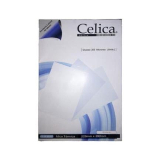 Imagen de Mica Térmica Celica Tamaño Carta 229x292mm 10 Milesimas o 250 Micrones Pqte C/50 Pzas