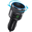 Imagen de Kit Manos Libres Argomtech para Auto Spectro T1 Bluetooth Pantalla LED Dos Puertos de Carga Rápida 42 W USB Color Negro