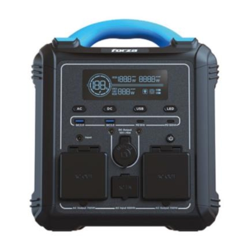 Imagen de Generador Eléctrico Portátil Forza FPP-T700 700W Tomas 2CA/8CC 2 Ventiladores Pantalla LCD Panel de Control Integrado
