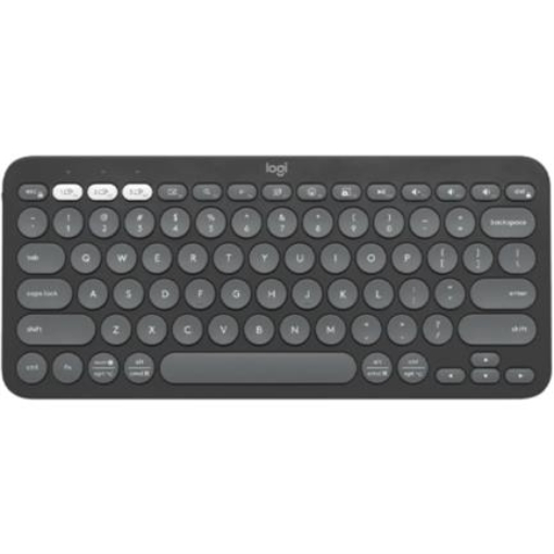 Imagen de Teclado Bluetooth Logitech Pebble Keys 2 K380S Emparejamiento Multidispositivo Inalámbrico Color Grafito