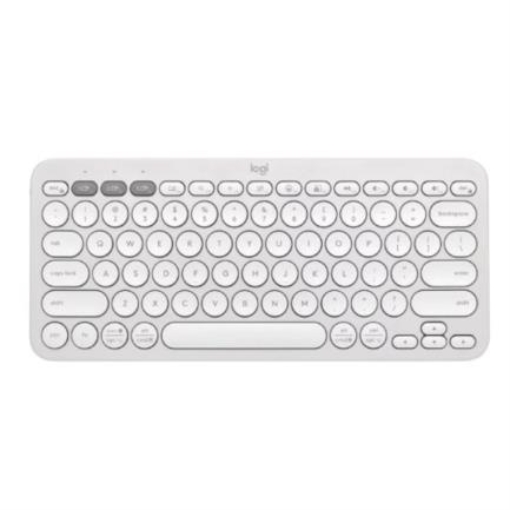 Imagen de Teclado Bluetooth Logitech Pebble Keys 2 K380S Emparejamiento Multidispositivo Inalámbrico Color Blanco