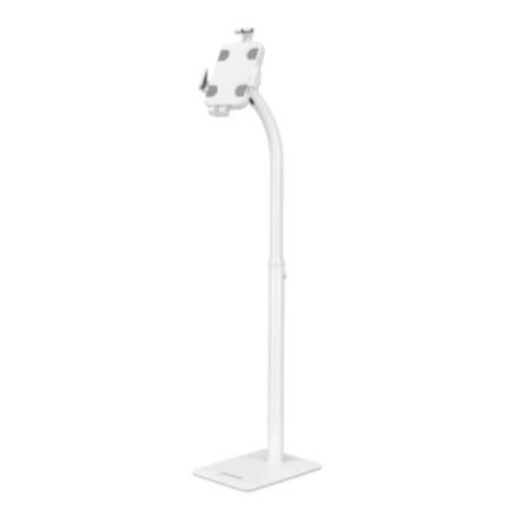 Imagen de Soporte de Suelo Manhattan Antirrobo para Tablet/iPad 7.9" a 11" Altura 790 a 1190mm Color Blanco