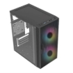 Imagen de Gabinete Acteck Compacto Mini Torre Fuji GC470 Max MB M-ATX Fuente ATX 500w Panel Izq Acrilico  Frente Malla 1xUSB 3.0  2xFan RGB Advanced Series Negro