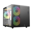 Imagen de Gabinete Gamer Balam Rush Micro Torre Tank Mini GI930 ATX Panel Izq Cristal Frente Malla USB/USB-C/3xFan RGB HUB Negro