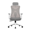 Imagen de Silla de Oficina Acteck Floe Pro EC737 Ergonomica + Ajuste lumbar + Reposa brazos fijo + Sistema de bloqueo Soporta Hasta 120 Kg Blanco