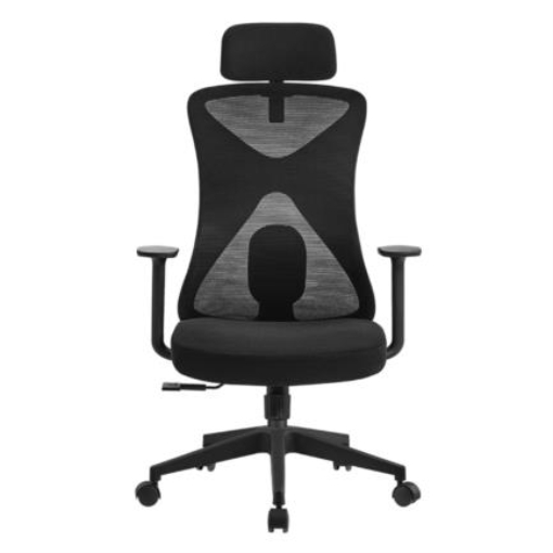 Imagen de Silla de Oficina Acteck Floe Pro EC737 Ergonomica Ajuste lumbar Reposa brazos fijo + Sistema de bloqueo Soporta Hasta 120 Kg / Negro