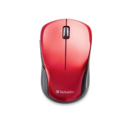 Imagen de Mouse VERBATIM Inalámbrico Silencioso USB-C 1600 DPI - Rojo