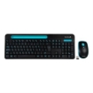 Imagen de Kit Teclado y Mouse TechZone Inalámbrico 105 Teclas+Espacio Tablet/Smartphone 1600dpi 3 Botones Win/Mac Color Negro-Azul