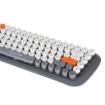 Imagen de Kit Teclado y Mouse TechZone Inalámbrico Ergonómico Retro Plug-Play 85 Teclas Win/Mac Mouse Óptico USB 3 Botones 1200dpi