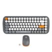 Imagen de Kit Teclado y Mouse TechZone Inalámbrico Ergonómico Retro Plug-Play 85 Teclas Win/Mac Mouse Óptico USB 3 Botones 1200dpi