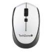 Imagen de Mouse Óptico TechZone Inalámbrico 800 a 1600 DPI Ajustable 4 Botones Ambidiestro Win/MAC Color Plata