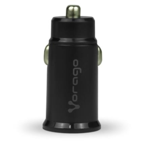 Imagen de Cargador para Auto Vorago AU-305 Carga Rápida PD 20W USB-C/USB-A Color Negro