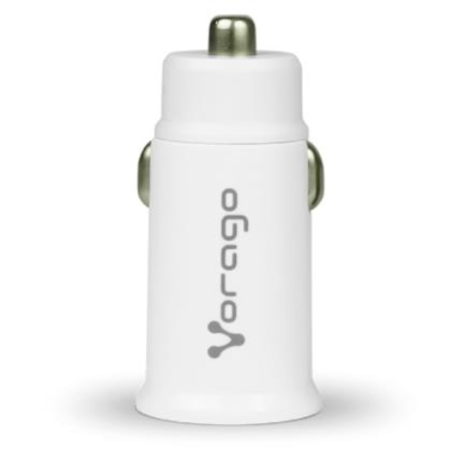 Imagen de Cargador para Auto Vorago AU-305 Carga Rápida PD 20W USB-C/USB-A Color Blanco