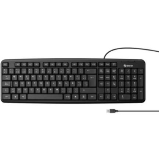 Imagen de Teclado Steren Alámbrico USB con 105 Teclas Color Negro