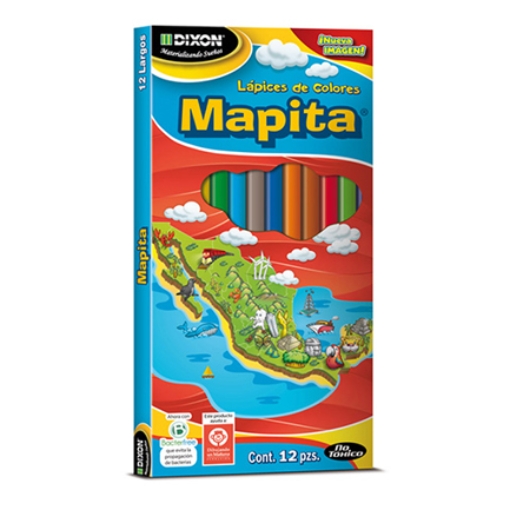 Imagen de Lapices de Colores Mapita Largo Madera c/12 piezas