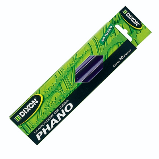 Imagen de Marcador de Cera Dixon Phano Azul Caja c/10 piezas