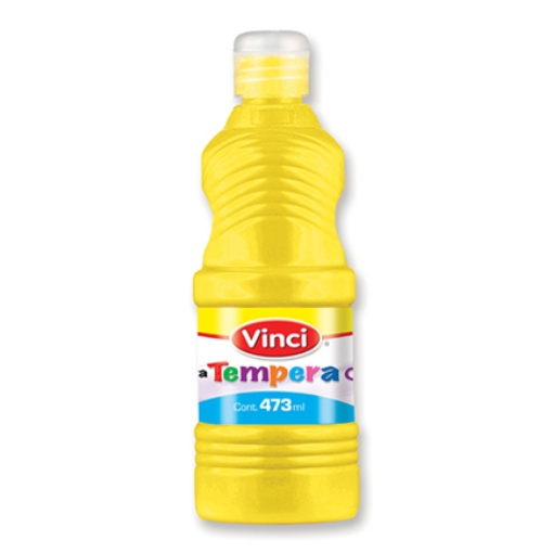 Imagen de Pintura tempera vinci 473 ml amarillo fluorescente