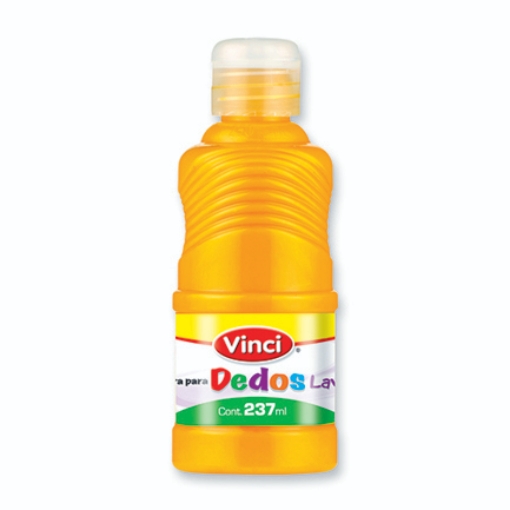 Imagen de Pintura para dedos lavable vinci 237ml amarillo