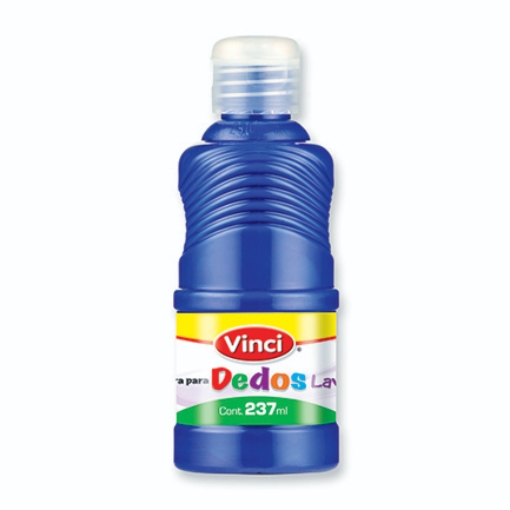 Imagen de Pintura para dedos lavable vinci 237 ml azul