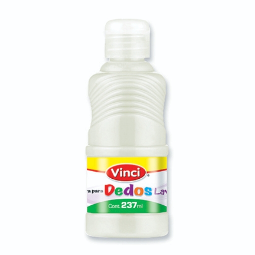 Imagen de Pintura para dedos lavable vinci 237 ml blanco