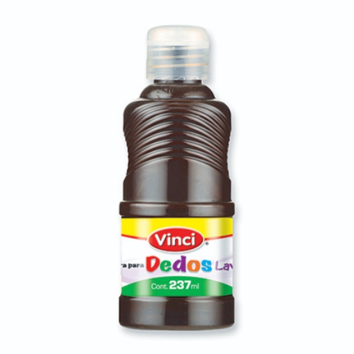 Imagen de Pintura para dedos lavable vinci 237 ml café