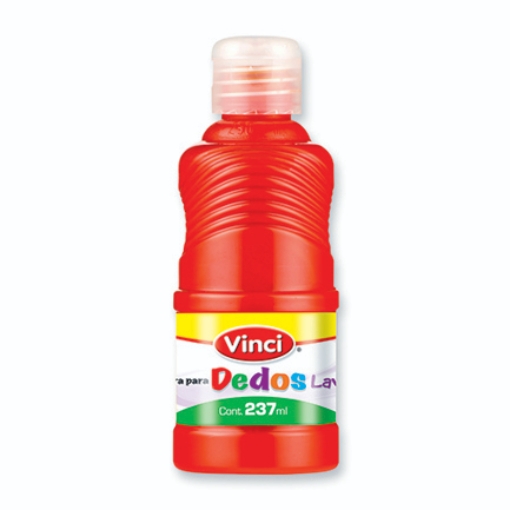 Imagen de Pintura para dedos lavable vinci 237 ml naranja