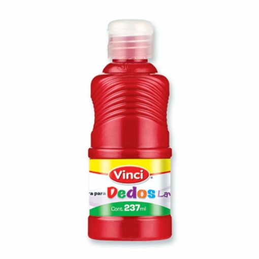 Imagen de Pintura para dedos lavable vinci 237 ml rojo