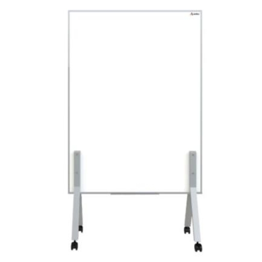 Imagen de Pintarrón Móvil Alfra Lux Doble Superficie Metálico Tela Corcho 150X110cm