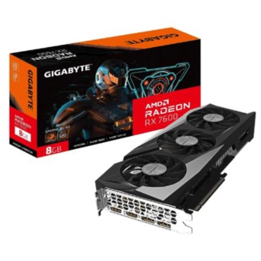 Imagen de Tarjeta de Video Gigabyte Gaming Radeon RX7600 OC 8GB Triple Fan RGB GDDR6 PCIe 4.0 2xHDMI 2xDP
