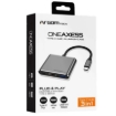 Imagen de Hub Argomtech One Axess 3 en 1 Puerto de Salida Tipo C a HDMI PD/USB 3.0