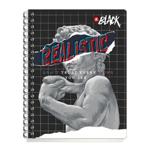 Imagen de Cuaderno Profesional Scribe InBlack Raya Espiral Doble 100 Hojas