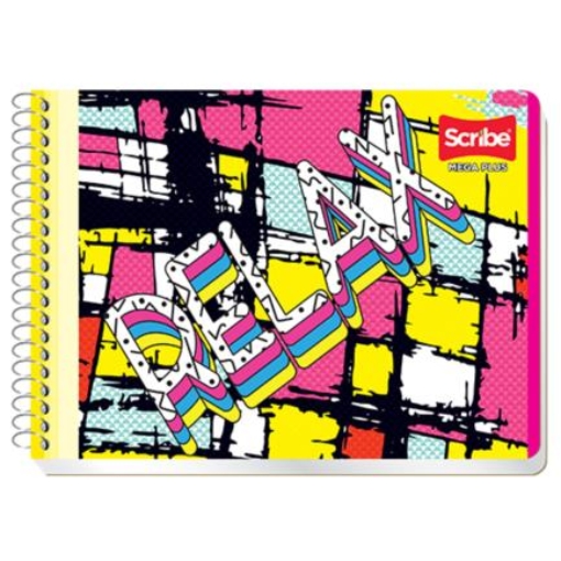 Imagen de Cuaderno Italiano Espiral Scribe Mega Doble Raya 100 Hojas