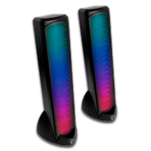 Imagen de Bocinas Gamer Perfect Choice RGB Bluetooth 3.5mm EstÃ©reo 2.0 Color Negro