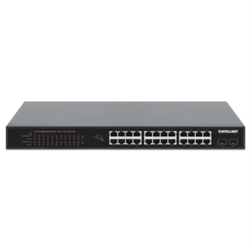 Imagen de PoE Switch Intellinet GB 24 ptos 19" 30W pto 370W