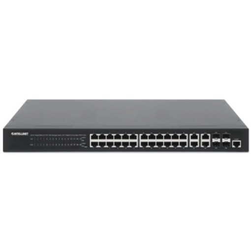 Imagen de Switch Intellinet Administrable 24 puertos PoE con 4