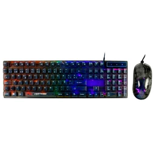 Imagen de Kit Gamer Perfect Choice Teclado Transparente + Mouse Helumo Alámbrico Ergonómico y Resistente