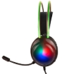 Imagen de Diadema Gamer Perfect Choice Transparente RGB Helumo ANC 1.8m AlÃ¡mbrico 3.5mm PVC