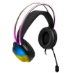 Imagen de Diadema Gamer Perfect Choice Transparente RGB Helumo ANC 1.8m AlÃ¡mbrico 3.5mm PVC