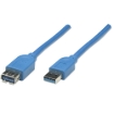 Imagen de Cable Manhattan USB V3.2 Ext Tipo A  3.0M Azul 5 G