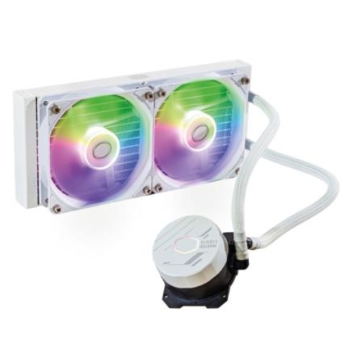 Imagen de Enfriamiento Líquido para CPU Cooler Master MasterLiquid 240L Core ARGB 240mm Compatible S 1200 1700 AM4 AM5 Blanco