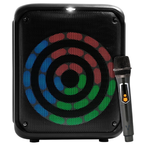 Imagen de BAFLE VORAGO KSP-350 NEGRO 8" 30WATTS RMS TECNOLOGIA DSP / USB / MSD/ 3.5MM /  RECARGABLE / TWS BT 5HRS CARGA USB TIPO C / MICROFONO INALAMBRICO