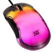 Imagen de MOUSE VORAGO START THE GAME MO-505 ALAMBRICO RGB NEON HASTA 7.200 DPIS USB TRASPARENTE