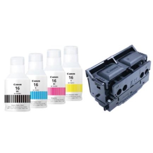 Imagen de Cabezal PH-S + Kit de Tintas GI-16 (BK C M Y) para Serie Maxify GX Canon