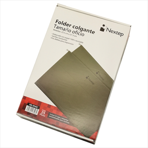 Imagen de Folder Colgante Nextep Economico Oficio Color Verde Tradicional c/25
