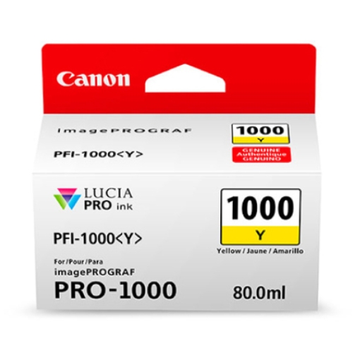 Imagen de Tinta Canon PFI-1000R Y Lucia Pro Ink Tank 80ML Color Amarillo