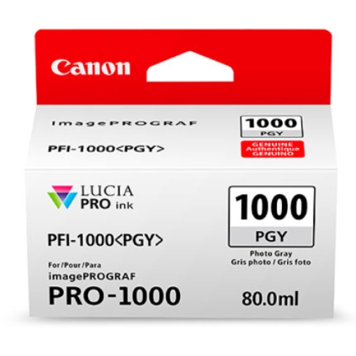 Imagen de Tinta Canon PFI-1000R GY Lucia Pro Ink Tank 80ML Color Gris