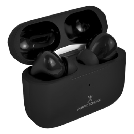 Imagen de AUDIFONOS PERFECT CHOICE TWS ENC CARGA INALAMBRICA NESH - NEGRO
