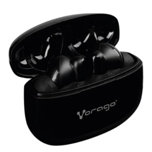 Imagen de Audífono Vorago ESB-202 Bluetooth 5.3 Manos Libres 4.5 Horas Control Táctil Negro